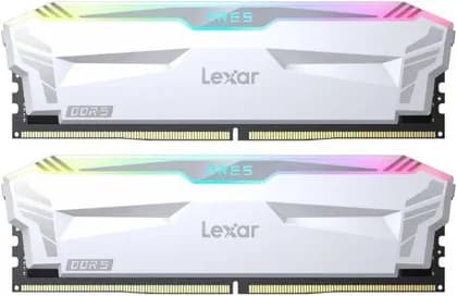 ОЗУ для ПК Lexar Ares RGB DDR5 Desktop Memory, 32GB (2x 16GB) Capacity, 6800 MHz Memory Speed, CL32 CAS Latency, 1.4 Voltage, 288-Pin, Support Intel XMP 3.0 & AMD EXPO, White | LD5U16G68C34WA-RGD