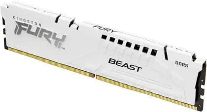 ОЗУ для ПК Kingston Fury Beast 32GB DDR5 Memory, 6000MT/s Frequency, CL30 Latency, Non-ECC DIMM, 1.4 Voltage, Intel XMP 3.0 & AMD Certified, White | KF560C30BWE-32