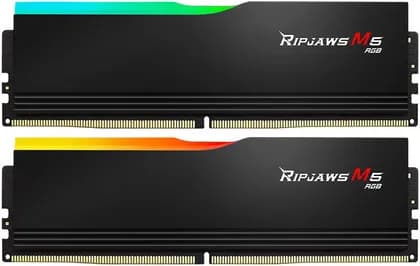 ОЗУ для ПК G.SKILL Ripjaws M5 RGB Series 32GB (2x16GB) DDR5 Dual Channel Desktop Memory, 6000 MT/s Memory Speed, CL36-36-36-96 Latency, 1.35V Voltage, Intel XMP 3.0, Black | F5-6000J3636F16GX2-RM5RK
