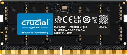 ОЗУ для ноутбука Crucial 32GB DDR5 5600MHz Laptop RAM SODIMM, High-Speed Memory, Black | CT32G56C46S5