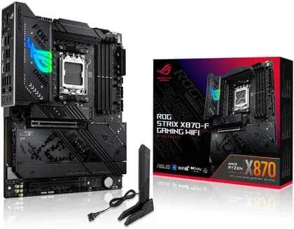 Материнская плата ASUS ROG Strix X870-F Gaming WiFi AM5 ATX Motherboard, AMD X870 Chipset, 4x DDR5 DIMM Slots, 192GB Max Memory, 4x M.2 Slots, 1x PCIe 5.0 x16 | 90MB1IV0-M0EAY0