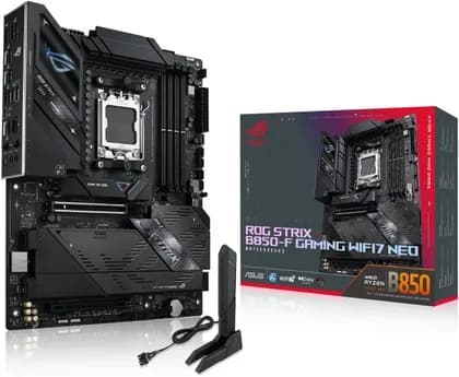 Материнская плата ASUS ROG Strix B850-F Gaming WIFI7 Neo AM5 ATX Motherboard, AMD B850 Chipset, 4x DDR5 DIMM Slots, Up to 256GB Max Memory, 1x PCIe 5.0 x16 SafeSlot, 4x M.2 Slots | 90MB1NX0-M0EAY0