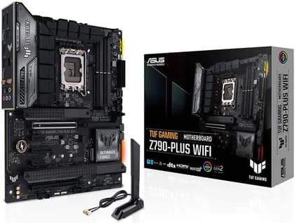Материнская плата ASUS TUF GAMING Z790-PLUS WIFI LGA1700 ATX Motherboard, Intel Z790 Chipset, 4x DIMM DDR5 | 192GB Max Capacity, PCIe 5.0 x16, 4 x M.2, Intel 2.5Gb ETH, HDMI / DP, USB 3.2-C | 90MB1D80-M1EAY0