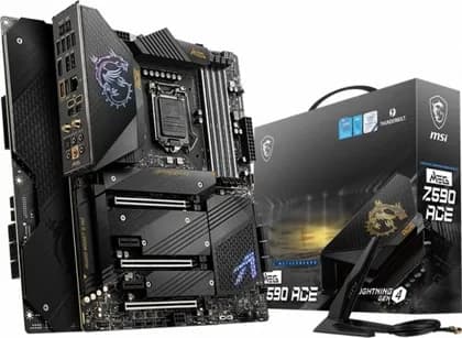 Материнская плата MSI MEG Z590 ACE - Z590, Socket Intel Z590, LGA1200, Max Memory 128 GB, DDR4, Wi-Fi 6E AX210, ATX - MSI | 911-7D04-002 / 911-7D04-007 / 911-7D04-002