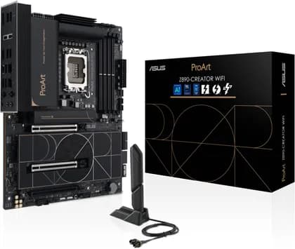 Материнская плата ASUS ProArt Z890-Creator WiFi LGA 1851 ATX Motherboard, Intel Z890 Chipset, 4x DIMM DDR5 Slots, Up to 256GB Max Memory, 2x PCIe 5.0 x16 & 1x PCIe 4.0 x16, 5x M.2 Slots, WiFi & BT | 90MB1JD0-M0EAY0