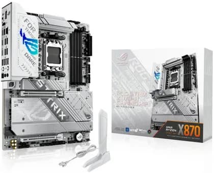 Материнская плата ASUS ROG STRIX X870-A GAMING WIFI ATX Motherboard, AMD X870 Chipset, 4x DIMM DDR5 Slots, 192GB Max Memory, 4x M.2 Slots, 1x PCIe 5.0, 1x PCIe 4.0, HDMI Port, DisplayPort | 90MB1IF0-M0EAY0