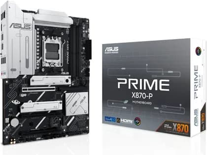 Материнская плата ASUS PRIME X870-P ATX Motherboard, AMD X870 Chipset, 4x DIMM DDR5 Slots, 192GB Max Memory, Realtek 2.5Gb Ethernet, 4x M.2 Slots, 1x PCIe 5.0, 2x PCIe 4.0 x16, HDMI Port | 90MB1IT0-M0EAY0