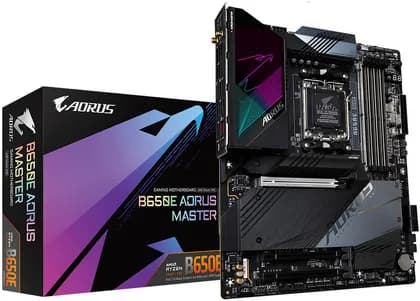 Материнская плата GIGABYTE B650E Aorus Master AM5 ATX Motherboard, AMD B650 Chipset, 4x DDR5 DIMM Slot, 256GB Max Memory, 4x M.2 Slots, 1x PCIe 5.0 x16, Black | B650E-AORUS-MASTER