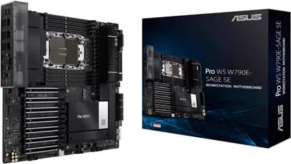 Материнская плата Asus Pro WS W790E-SAGE SE LGA 4677 EEB Workstation Motherboard, Intel W790 Chipset, 8x DIMM DDR5 / 2048GB Max Memory, 3x M.2 Slots, 7x PCIe 5.0 Slot, Pre-Mounted I/O Shield | 90MB1C20-M0EAY0