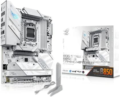 Материнская плата ASUS ROG Strix B850-A Gaming WIFI7 NEO ATX AM5 Motherboard, AMD B850 Chipset, 4x DDR5 DIMM Slots, Up to 256GB Max Memory, 1x PCIe 5.0 x16 SafeSlot, 4x M.2 Slots | 90MB1P10-M0EAY0