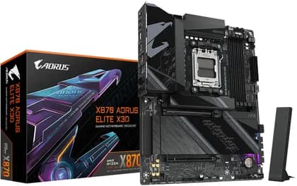 Материнская плата GIGABYTE X870 AORUS ELITE X3D AM5 ATX Motherboard, AMD X870 Chipset, 4x DDR5 DIMM Slots, 256GB Max Memory, 1x PCIe 5.0 x16 with PCIe UD Slot X, 4x M.2 Slots | X870-A-ELITE-X