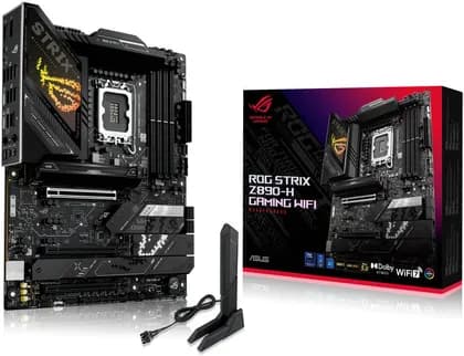 Материнская плата ASUS ROG Strix Z890-H Gaming WiFi LGA 1851 ATX Motherboard, Intel Z890 Chipset, 4x DDR5 DIMM Slots, Up to 256GB Max Memory, Wi-Fi 7 & BT 5.4, 1x PCIe 5.0 x16 slot, 4x M.2 slots | 90MB1K20-M0EAY0