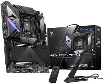 Материнская плата MSI MEG Z890 Unify-X LGA 1851 ATX Motherboard, Intel Z890 Chipset, 2x DDR5 UDIMM Slots, Up to 128GB Max Memory, 3x PCIe x16 Slots, 6x M.2 Slots, WiFi & BT Connectivity | 911-7E20-001