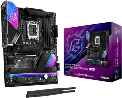 Материнская плата ASRock Z890 Lighting WiFi LGA 1851 ATX Motherboard, Intel Z890 Chipset, 4x DDR5 DIMM Slots, Up to 256GB Max Memory, 2x PCIe x16 Slots, 4x M.2 Slots, WiFi & BT Connectivity | 90-MXBPG0-A0UAYZ