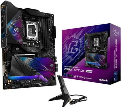 Материнская плата ASRock Z890 Riptide WiFi LGA 1851 ATX Motherboard, Intel Z890 Chipset, 4x DDR5 DIMM Slots, Up to 256GB Max Memory, 2x PCIe x16 Slots, 5x M.2 Slots, WiFi & BT Connectivity | 90-MXBPB0-A0UAYZ