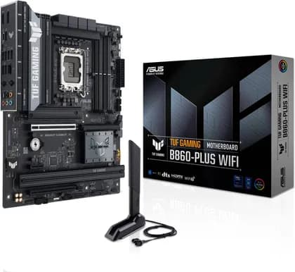 Материнская плата ASUS TUF Gaming B860-Plus WiFi LGA 1851 ATX Motherboard, Intel B860 Chipset, 4x DIMM DDR5 Slots, Up to 256GB Max Memory, 1 x PCIe 5.0 x16 SafeSlot, 3x M.2 Slots, WiFi & BT | 90MB1JL0-M0EAY0