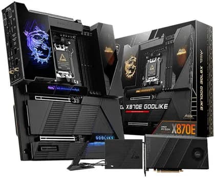 Материнская плата MSI MEG X870E Godlike E-ATX AMD Motherboard, AMD X870E Chipset, 4x DDR5 UDIMM Slot, Up to 256GB Max Memory, 2x PCI-E x16 Slot, 7x M.2 Storage Slot | 911-7E48-003