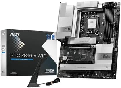 Материнская плата MSI Pro Z890-A Wi-Fi LGA 1851 ATX Motherboard, Intel Z890 Chipset, 4x DDR5 UDIMM Slots, Up to 256GB Max Memory, Wi-Fi 7 & BT 5.4, 3x PCI-e x16 Slots, 4x M.2 Slots | 911-7E32-004