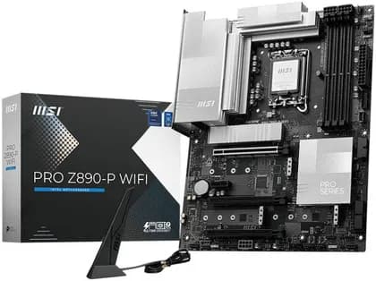 Материнская плата MSI Pro Z890-P Wi-Fi LGA 1851 ATX Motherboard, Intel Z890 Chipset, 4x DDR5 UDIMM Slots, Up to 256GB Max Memory, Wi-Fi 7 & BT 5.4, 3x PCI-E x16 Slots, 4x M.2 Slots, Black | 911-7E34-001