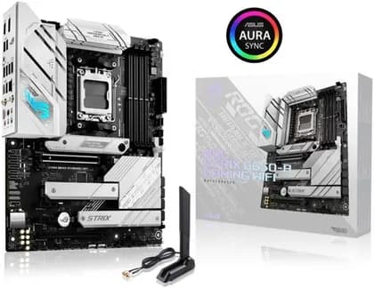 Материнская плата Asus Rog Strix B650-A Gaming Wi-Fi ATX DDR5 Motherboard, AMD Socket AM5, B650 Chipset, 2.5Gb Ethernet, Bluetooth, WiFi 6E 6GHz, Max 128GB 4xDIMM Memory, PCIe 4.0x16, 3xM.2 Slot | 90MB1BP0-M0EAY0