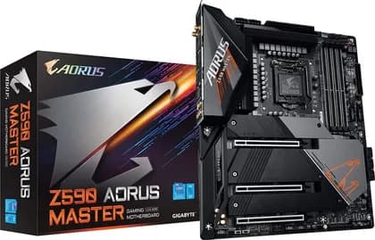 Материнская плата Gigabyte Z590 Aorus Master - Chipset Intel Z590, LGA 1200, Maximum Capacity 128GB, DDR4, 4 x 288-Pin, PCIe 4.0, USB 3.2 Gen2X2 Type-C, 6 x SATA III, ATX Motherboard | Z590-AORUS-MASTER