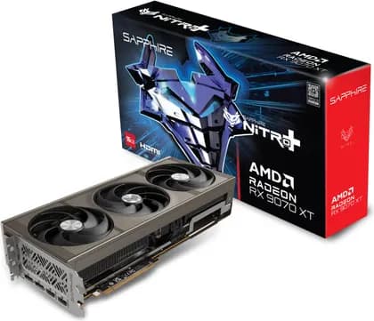 Видеокарта Sapphire NITRO+ AMD Radeon RX 9070 XT Graphics Card, 16GB GDDR6 256-Bit Memory, 3060 MHz Boost Clock, 4096 Stream Processors, 20 Gbps Memory Clock, PCI-Express 5.0 x16 | 11348-01-20G