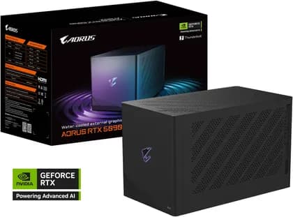 Видеокарта GIGABYTE AORUS RTX 5090 AI Box Graphics, 32GB GDDR7 512-Bit Memory, 2407 MHz Graphics Clock, 21760 CUDA Cores, 28 Gbps Memory Speed, PCI Express 5.0 | GV-N5090IXEB-32GD
