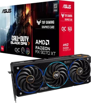 Видеокарта ASUS TUF Gaming Radeon RX 9070 XT Black Ops 7 Edition Graphics Card, 16GB GDDR6 256-Bit Memory, 3060 MHz Boost Clock, 20 Gbps Memory Speed, 4096 Stream Processor, PCI Express 5.0 | 90YV0L76-M0NM00