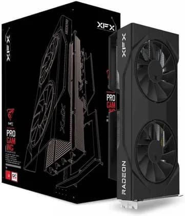 Видеокарта XFX Swift AMD Radeon RX 9060 XT OC Gaming Edition Graphics, 8GB GDDR6 128-Bit Memory, 3320 MHz Boost Speeds, 2048 Stream Processors, 20 Gbps Memory Clock, Black | RX-96TSW8GBQ