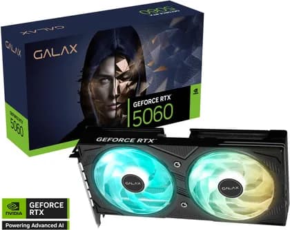 Видеокарта Galax GeForce RTX 5060 EX Graphics Card, 8GB GDDR7 128-bit Memory, 2535MHz Boost Clock, 28 Gbps Memory Speed, 3840 CUDA Cores, PCI-Express 4.0 | 56NSN8MDDAEX