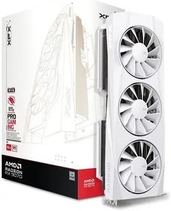 Видеокарта XFX Quicksilver AMD Radeon RX 9070 OC White Gaming Edition Graphics Card, 16GB GDDR6 256-Bit Memory, 2700 MHz Boost Clock, 4096 Stream Processors, 20 Gbps Memory Speed, PCI Express 5.0 | RX-97QICKBW9