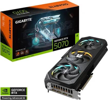 Видеокарта GIGABYTE GeForce RTX 5070 GAMING OC Graphics Card, 12GB GDDR7 192-Bit Memory, 2625 MHz Core Clock, 6144 CUDA Cores, 28 Gbps Memory Clock, PCI-Express 5.0 | GV-N5070GAMING OC-12GD