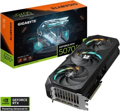Видеокарта GIGABYTE GeForce RTX 5070 Ti GAMING OC Graphics Card, 16GB GDDR7 256-Bit Memory, 2588 MHz Core Clock, 8960 CUDA Cores, 28 Gbps Memory Speed, PCI-Express 5.0 | GV-N507TGAMING OC-16GD