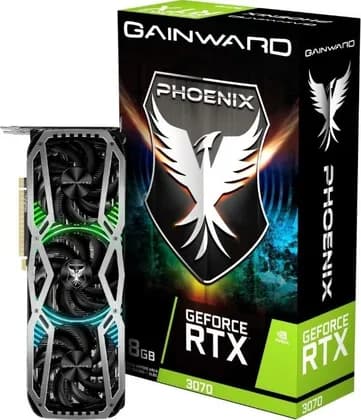 Видеокарта Gainward GeForce RTX 3070 Phoenix V1 Edition Graphics Card, 8GB GDDR6 256 bits Memory, 7000Mhz (14Gbps) Clock Speed, PCI-Express Gen 4 x16, 8 Pin, HDMI, Displayport | NE63070019P2-1041X NON LHR