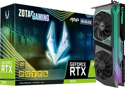 Видеокарта ZOTAC GAMING GeForce RTX 3070 AMP Holo LHR - 8GB GDDR6, 256Bit, PCI Express4.0, 3 x DisplayPort 1.4a, 1x HDMI 2.1, (up to 7680x4320@60Hz) Graphics Card | ZT-A30700F-10PLHR