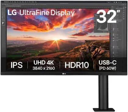 Монитор LG 32UN880K Ergo Monitor, 32" IPS Display, 4K UHD Resolution, 60Hz Refresh Rate, 5ms (GtG @ Faster) Response Time, 1.07b Color Display, Dynamic Action Sync, Black | 32UN880K