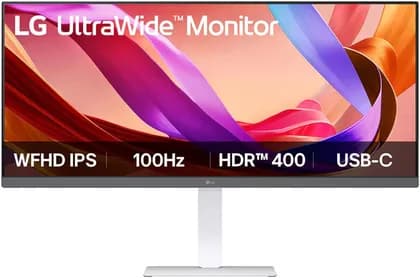Монитор LG UltraWide Monitor, 34" IPS Display, WFHD Resolution, 100Hz Refresh Rate, 5ms (GtG @ Faster) Response Time, Anti-Glare Surface Treatment, 16.7m Color Display, White | 34U530A-W