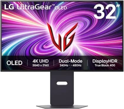Монитор LG UltraGear Dual-Mode Gaming Monitor, 32" 4K UHD OLED Display, 240Hz Refresh Rate, 0.03 (GtG) Response Time, G-Sync, AdaptiveSync, & FreeSync Premium Pro Compatible, Black | 32GS95UV-B
