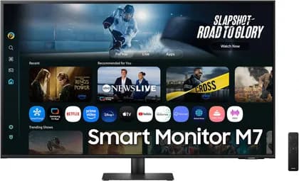Монитор SAMSUNG M7 M70F Smart Monitor, 43" VA Display, 4K UHD Resolution, 60Hz Refresh Rate, 4ms (GtG) Response Time, Tizen Operating System, WIFI5 & BT5.2 Connectivity, Black | LS43FM702UMXUE