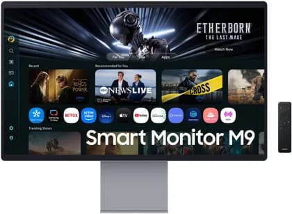 Монитор SAMSUNG M9 M90SF Smart Monitor, 32" OLED Display, 4K Resolution, 165Hz Refresh Rate, 0.03ms(GTG) Response Time, FreeSync Premium Pro, Auto Source Switch+, Tizen OS, Eclipse Silver | LS32FM902SMXUE