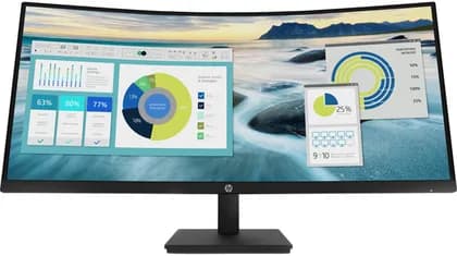 Монитор HP P34hc G4 WQHD USB-C 34" Curved Monitor, WQHD (3440 x 1440) VA Display, 100 Hz Refresh Rate, 5ms Response Time, 85% NTSC, Height Adjustable, DisplayPort, HDMI & USB Type-C, Black | 21Y56AS#ABV