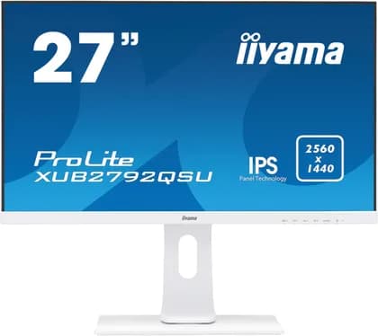 Монитор iiyama ProLite XUB2792QSU-W1 Monitor, 27" IPS Display, QHD Resolution, 70Hz Refresh Rate, 5ms (GtG) Response Time, 1.07b Color Support, Flicker-Free + Blue Light, White | XUB2792QSU-W1