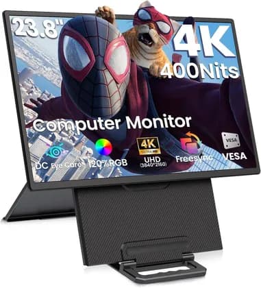 Монитор V2COM D1U 23.8-Inch 4K UHD Portable Monitor, IPS Ultra-Slim Large Screen with 120% sRGB, FreeSync, USB-C HDMI, for Laptop, MacBook, Xbox, PS5 | VD1U