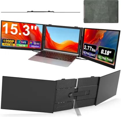 Монитор V2COM S8 Ultra Max Ultra-Thin Laptop Screen Extender 15.3" FHD 1200P Portable Monitor, Dual Screen Productivity Display, Plug & Play for 14" 17.3" Laptops | VS8UM