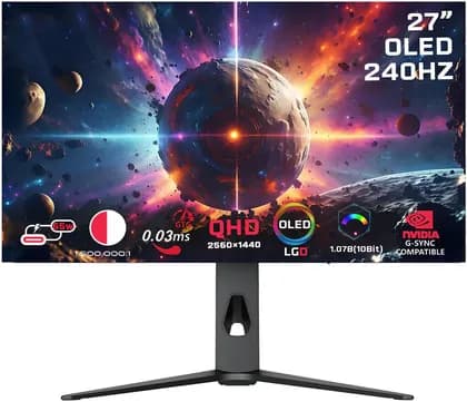 Монитор GAMEON Signature X Series Gaming Monitor, 27" OLED Display, QHD Resolution, 240Hz Refresh Rate, 0.03ms Response Time, FreeSync & G-Sync, Flicker-Free, Low Blue Light, Black | GO27OLED2K