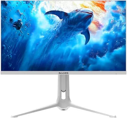 Монитор Sades RS-Dolphin, 27" UHD 4K Flat Gaming Monitor, IPS Panel, 160 320Hz, 0.5ms, HDR, Adaptive Sync, USB-C, Dual Speakers, Height Adjustable, White | SA-F01U27