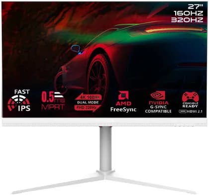 Монитор GAMEON Switch X Series Gaming Monitor, 27" 4K UHD/FHD Dual Switch 160/320Hz IPS Display, MPRT 0.5ms, HDMI 2.1, G-Sync & FreeSync, 5W Built-in Stereo Speakers, Supports PS5, White | GOSX27W