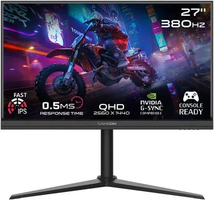Монитор GAMEON Midnight Pro Series Gaming Monitor, 27" Fast IPS Display, QHD Resolution, 380Hz Refresh Rate, 0.5ms Response Time, AMD FreeySync & NVIDIA G-Sync Technology, Black | GOMP27QHD380IPS