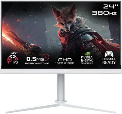 Монитор GAMEON Arctic Pro Series Gaming Monitor, 24" Fast IPS Display, FHD Resolution, 380Hz Refresh Rate, 0.5ms Response Time, NVIDIA G-Sync & AMD FreeSync Technology, White | GOAP24FHD380IPS