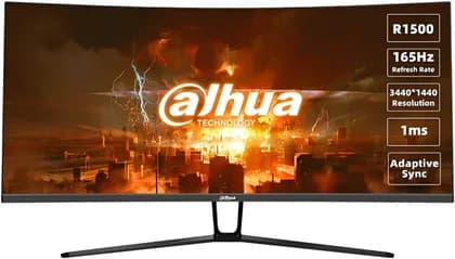 Монитор Dahua LM34-E330C Gaming Curved Monitor, 34" WQHD VA Display, 165Hz Refresh Rate, 1ms (MPRT) Response Time, 1500R Curvature, Adaptive-Sync Technology, 21 9 Aspect Ratio, Black | DHI-LM34-E330C